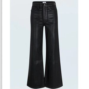 Pistola Lana High Rise Ultra Wide Jean - Coated Noir. Size 25 NWT!